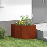 Hoekplantenbak Roestkleurig Staal 45x45x35cm - 34% Korting