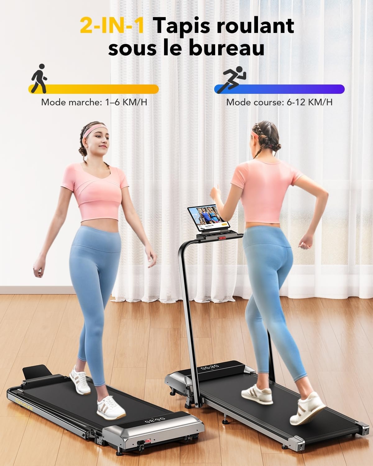 TOPUTURE Walking Pad Loopband met Verstelbare Handgreep - 35% Korting