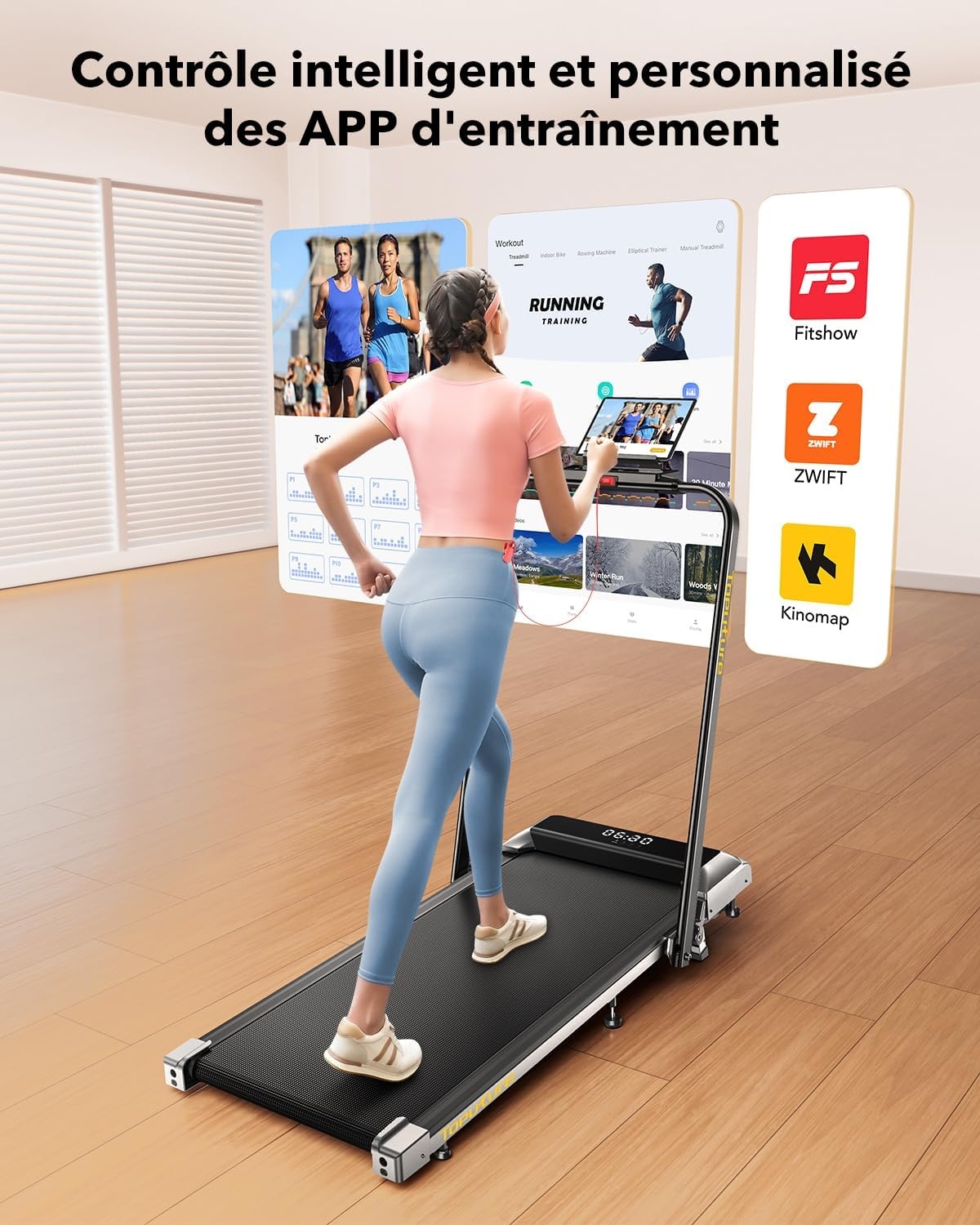TOPUTURE Walking Pad Loopband met Verstelbare Handgreep - 35% Korting