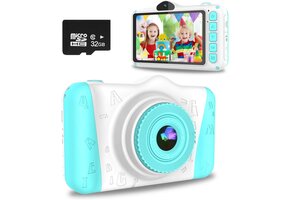 Kindercamera Groen 1080P HD met 32GB Kaart | 40% Korting