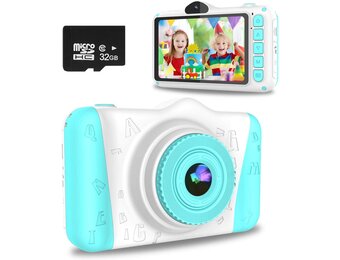 WOWGO Kindercamera met Dubbele Lens & 32GB Kaart - Groen (34% Korting)