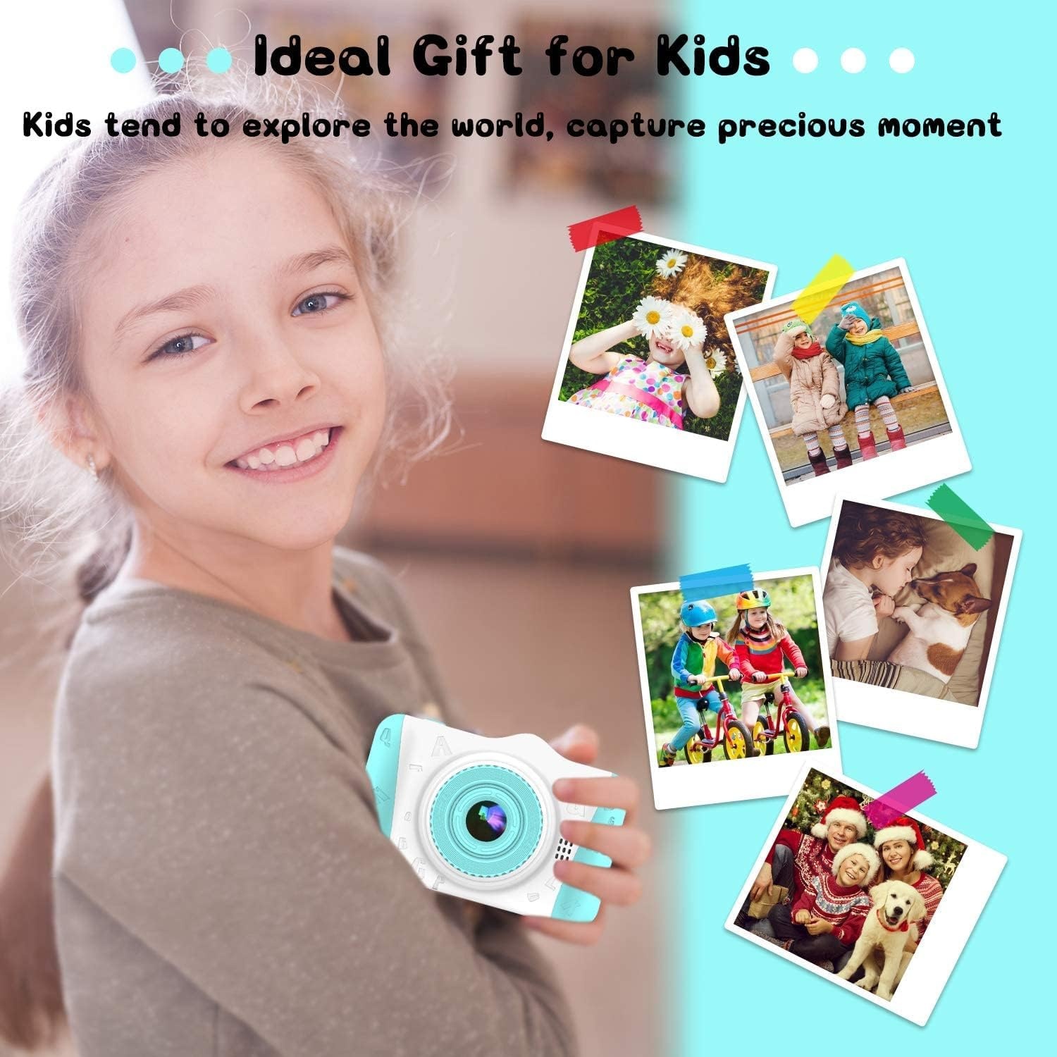 WOWGO Kindercamera met Dubbele Lens & 32GB Kaart - Groen (34% Korting)
