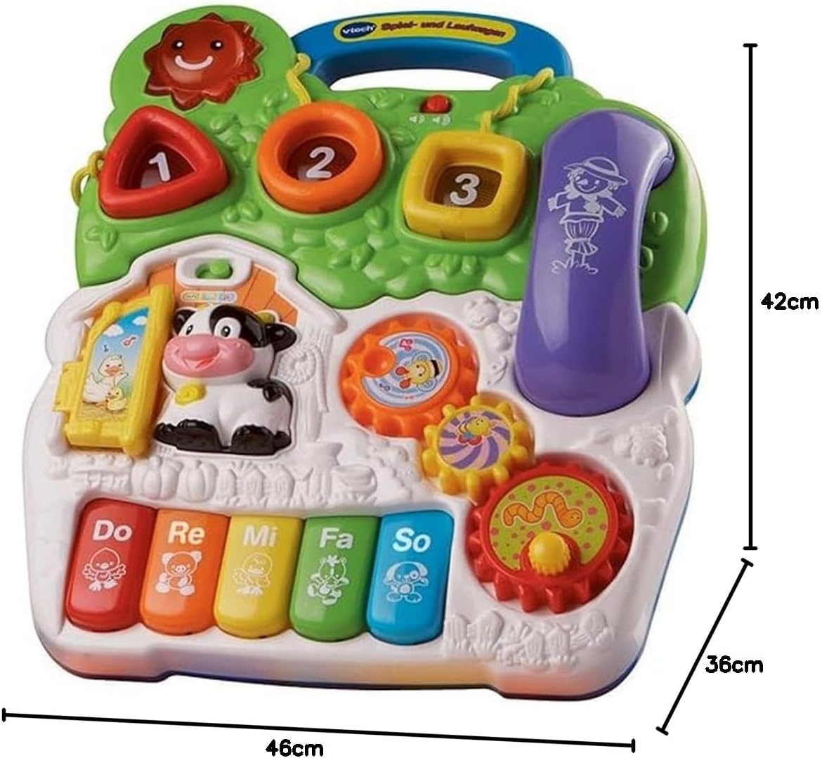 Vtech Baby Loopstoel met Spelpaneel - Leerzaam Speelgoed met Muziek - 12-36 Maanden