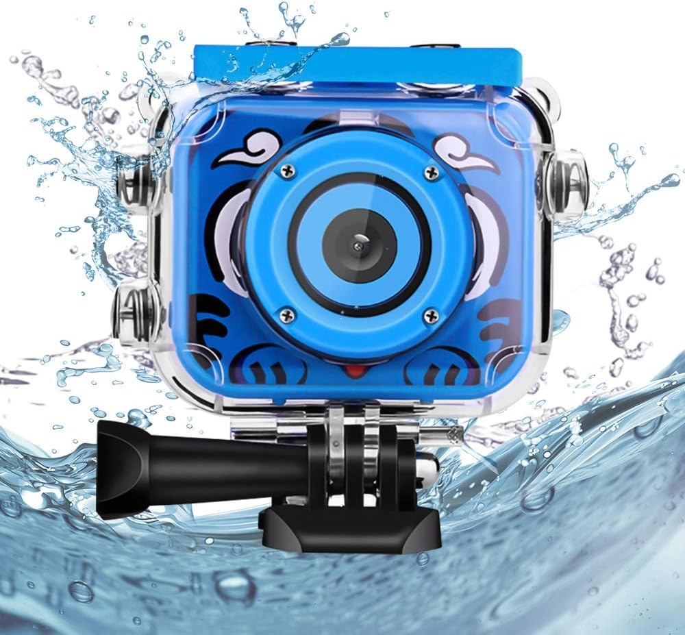 Kinder Onderwater Camera 1080P HD Waterdicht Blauw met Korting