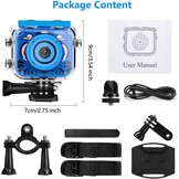 Kinder Onderwater Camera 1080P HD Waterdicht Blauw met Korting