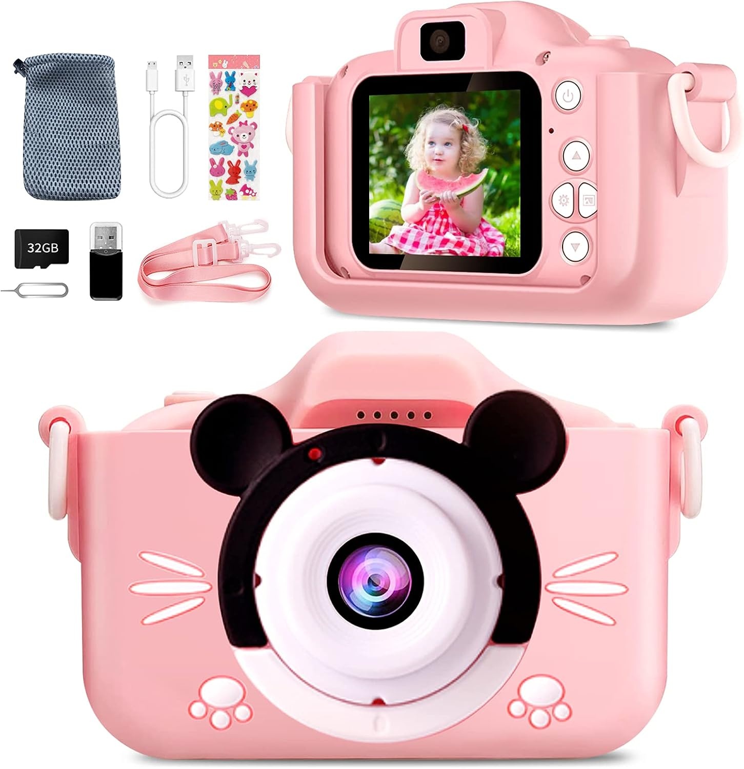 Yokiss Kinderfotocamera Roze - 1080p - 33% Korting