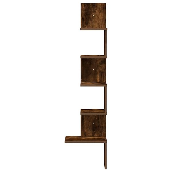 vidaXL Hoekwandschap Gerookt Eiken 32x32x127,5 cm - 34% Korting