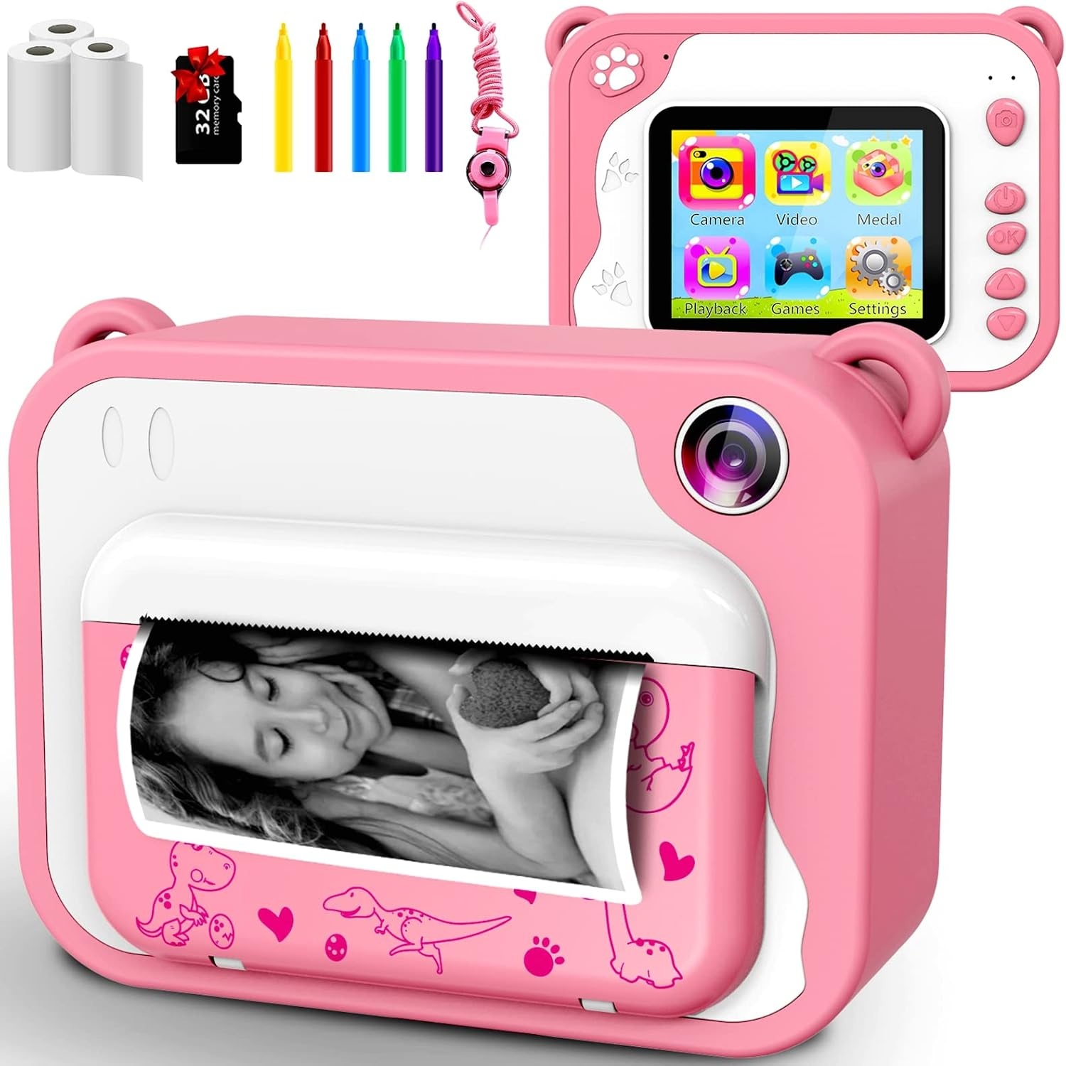 Kindercamera met Printer & 32GB Kaart - 34% Korting