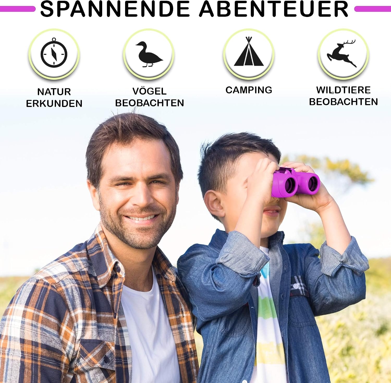 8X21 Kinder Verrekijker Set - Cadeau 3-12 jaar - 33% Korting