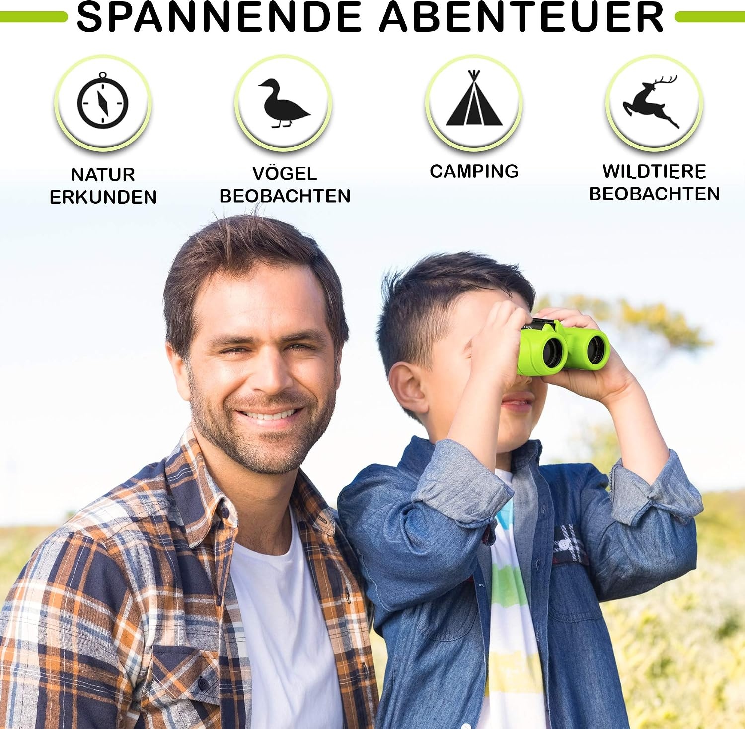 Verrekijker voor Kinderen 8x21 - Compleet met Kompas & Vergrootglas - 33% Korting