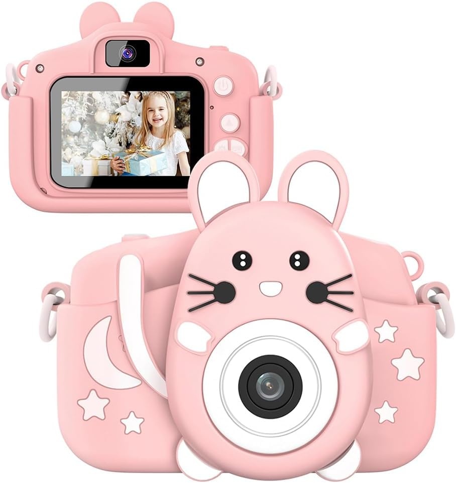 Digitale Kindercamera Roze - 20MP, 1080P, 32GB SD-kaart | 33% Korting