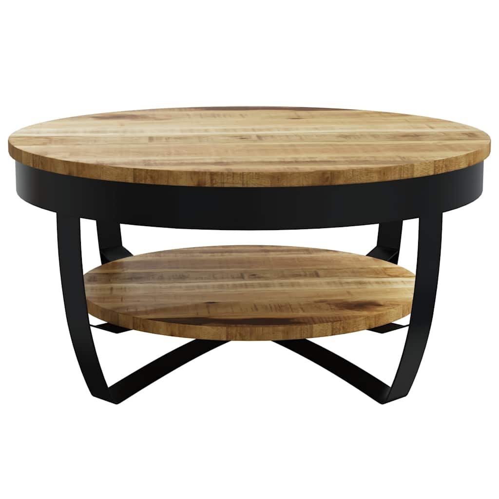 VidaXL Salontafel Massief Mangohout & Staal 65x32 cm - 30% Korting