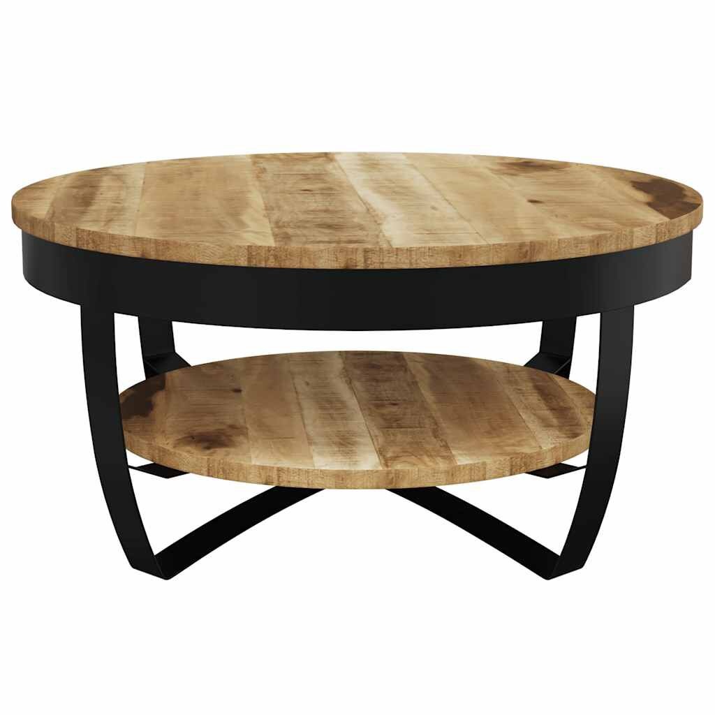 VidaXL Salontafel Massief Mangohout & Staal 65x32 cm - 30% Korting