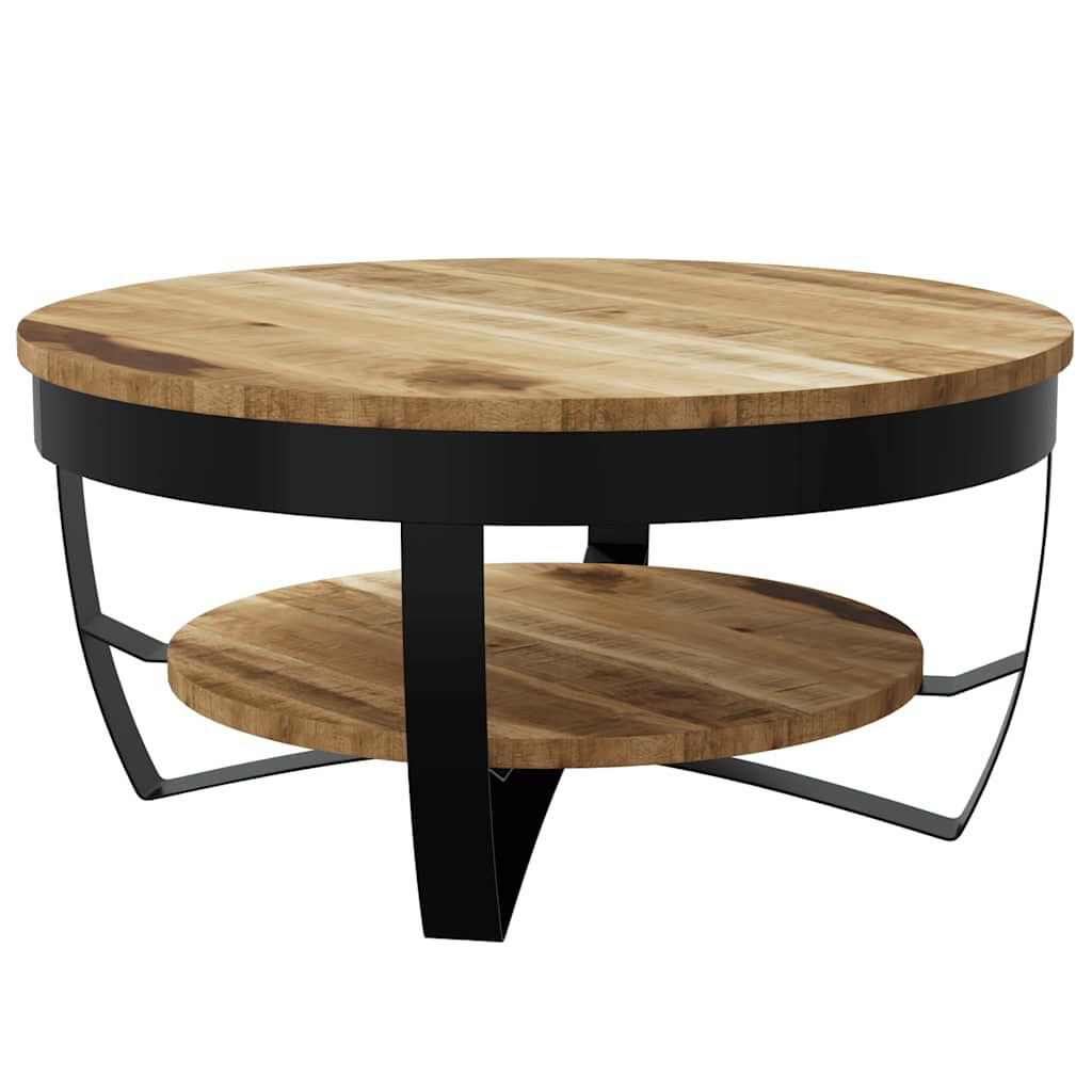VidaXL Salontafel Massief Mangohout & Staal 65x32 cm - 30% Korting