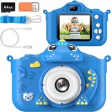 Digitale Kindercamera Blauw - 64GB - 33% Korting