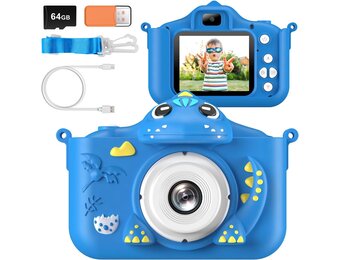 Digitale Kindercamera Blauw - 64GB - 33% Korting