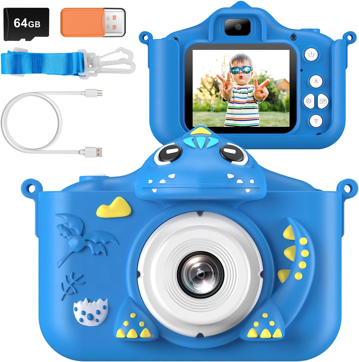 Digitale Kindercamera Blauw - 64GB - 33% Korting