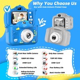 Digitale Kindercamera Blauw - 64GB - 33% Korting