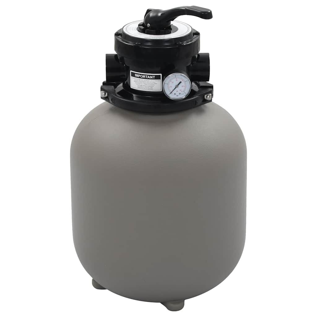 Zandfilter met 4-positie ventiel 350mm Grijs - 35% Korting