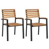 VidaXL Tuinstoelen Acaciahout & Metaal - Stapelbaar - 35% Korting!