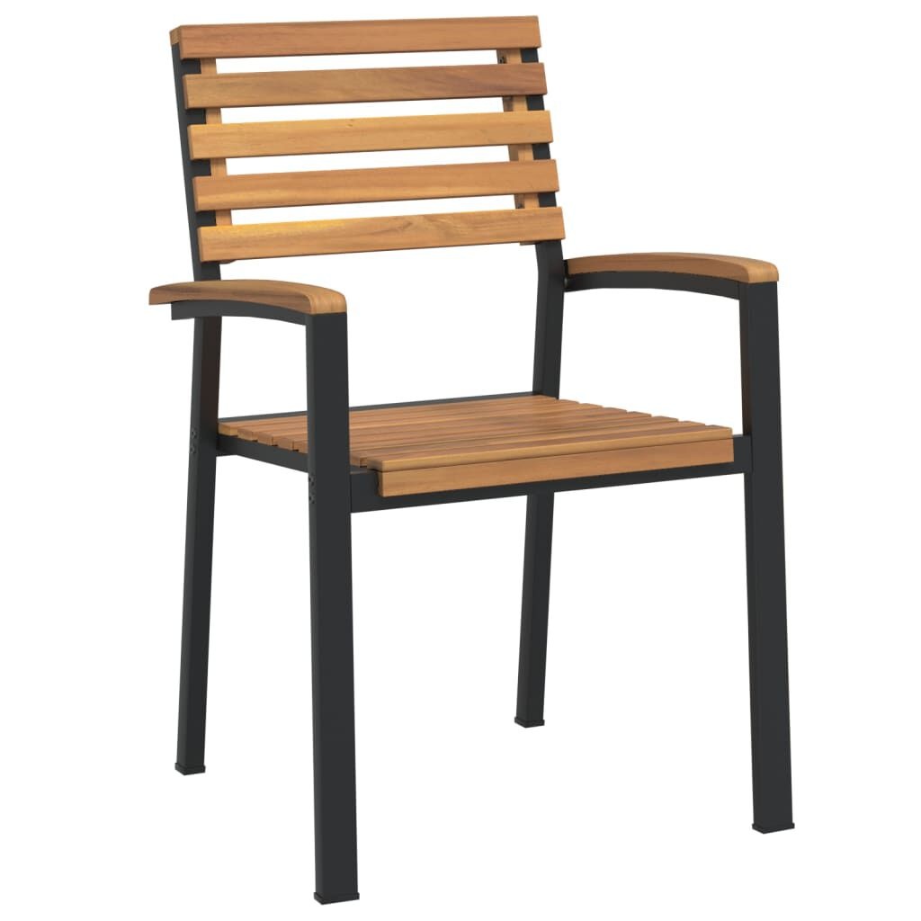 VidaXL Tuinstoelen Acaciahout & Metaal - Stapelbaar - 35% Korting!