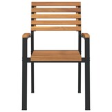 VidaXL Tuinstoelen Acaciahout & Metaal - Stapelbaar - 35% Korting!