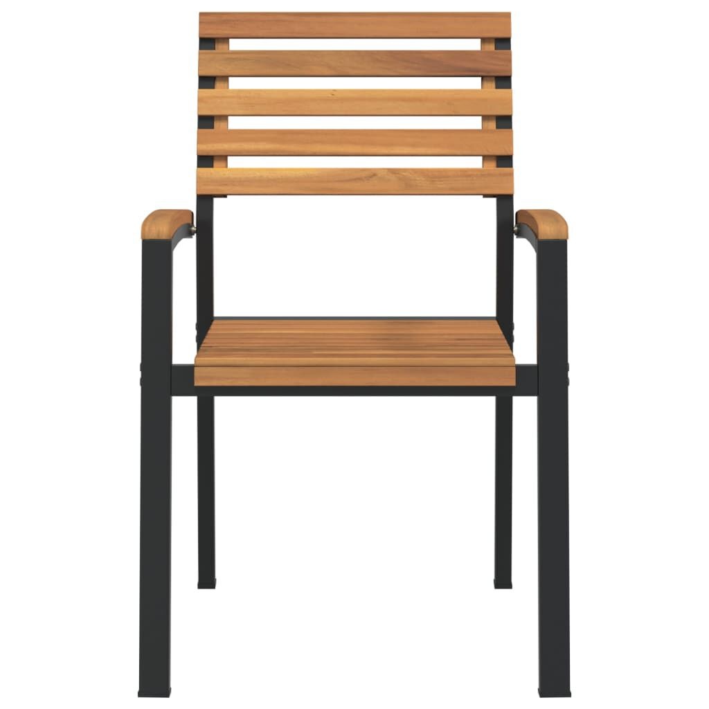 VidaXL Tuinstoelen Acaciahout & Metaal - Stapelbaar - 35% Korting!
