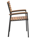 VidaXL Tuinstoelen Acaciahout & Metaal - Stapelbaar - 35% Korting!