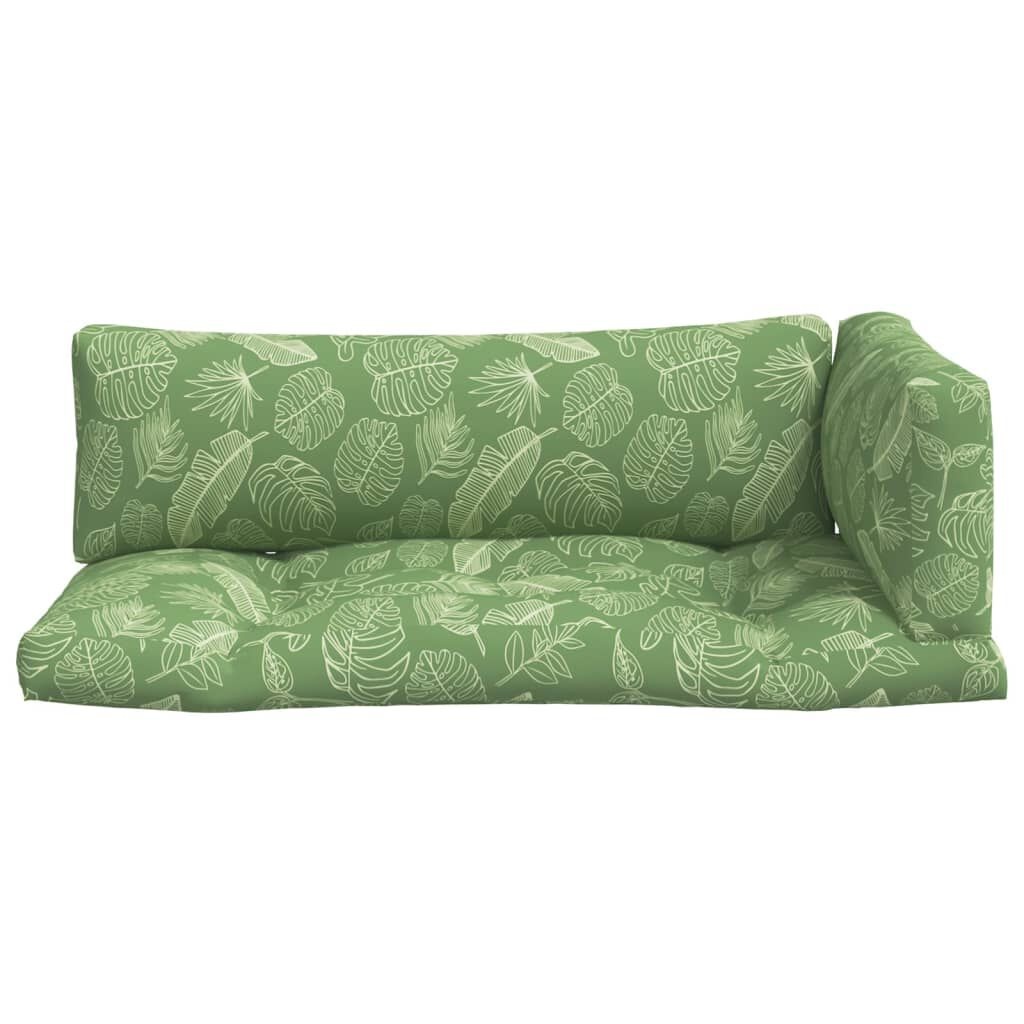 Palletkussens Bladpatroon Oxford Stof - 3 Delig - 34% Korting!