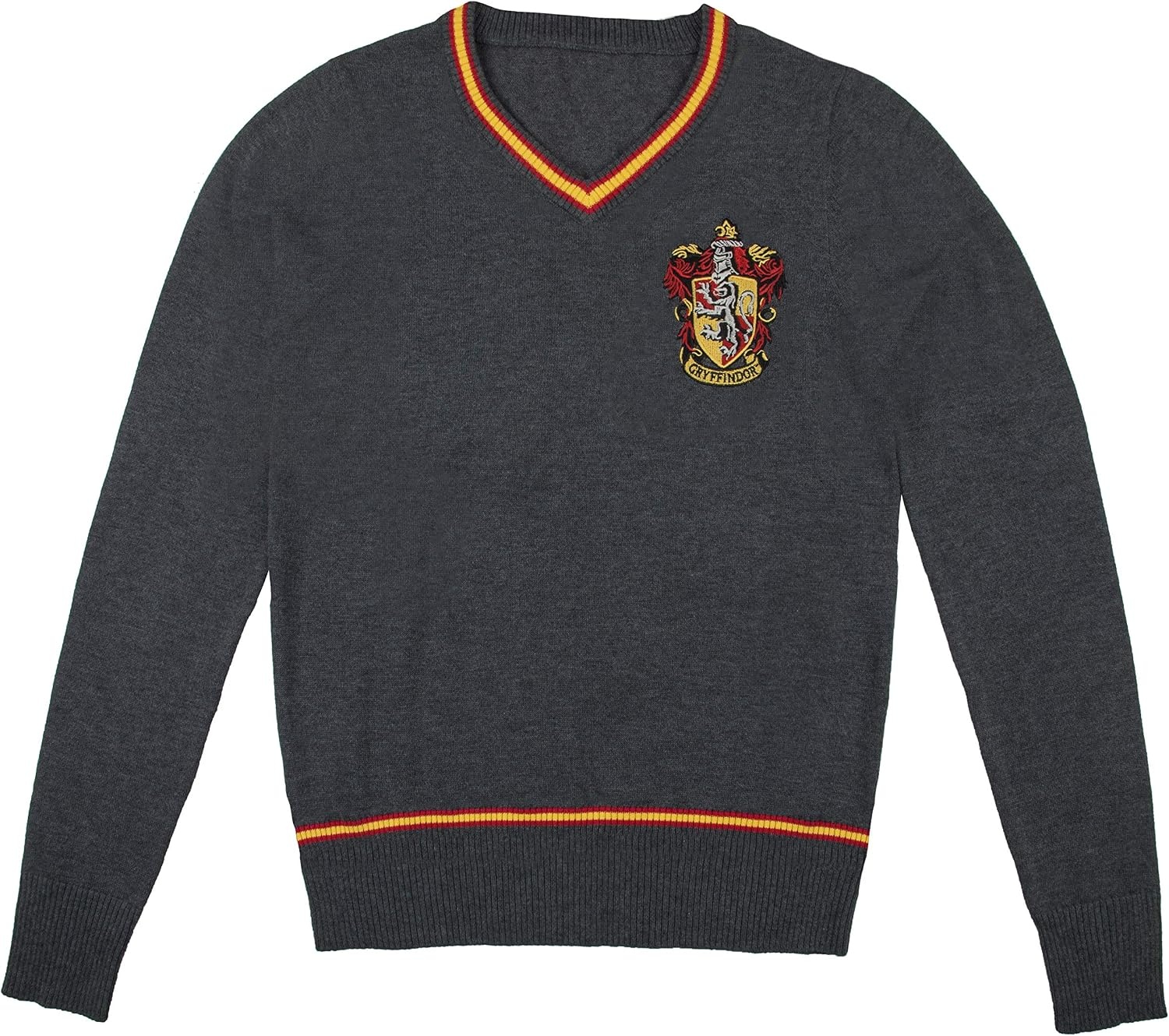 Cinereplicas - Harry Potter Hogwarts Kazak - V yaka Gri, Gryffindor/Hufflepuff/Slytherin/Ravenclaw- XS/S/M/L - Çocuk