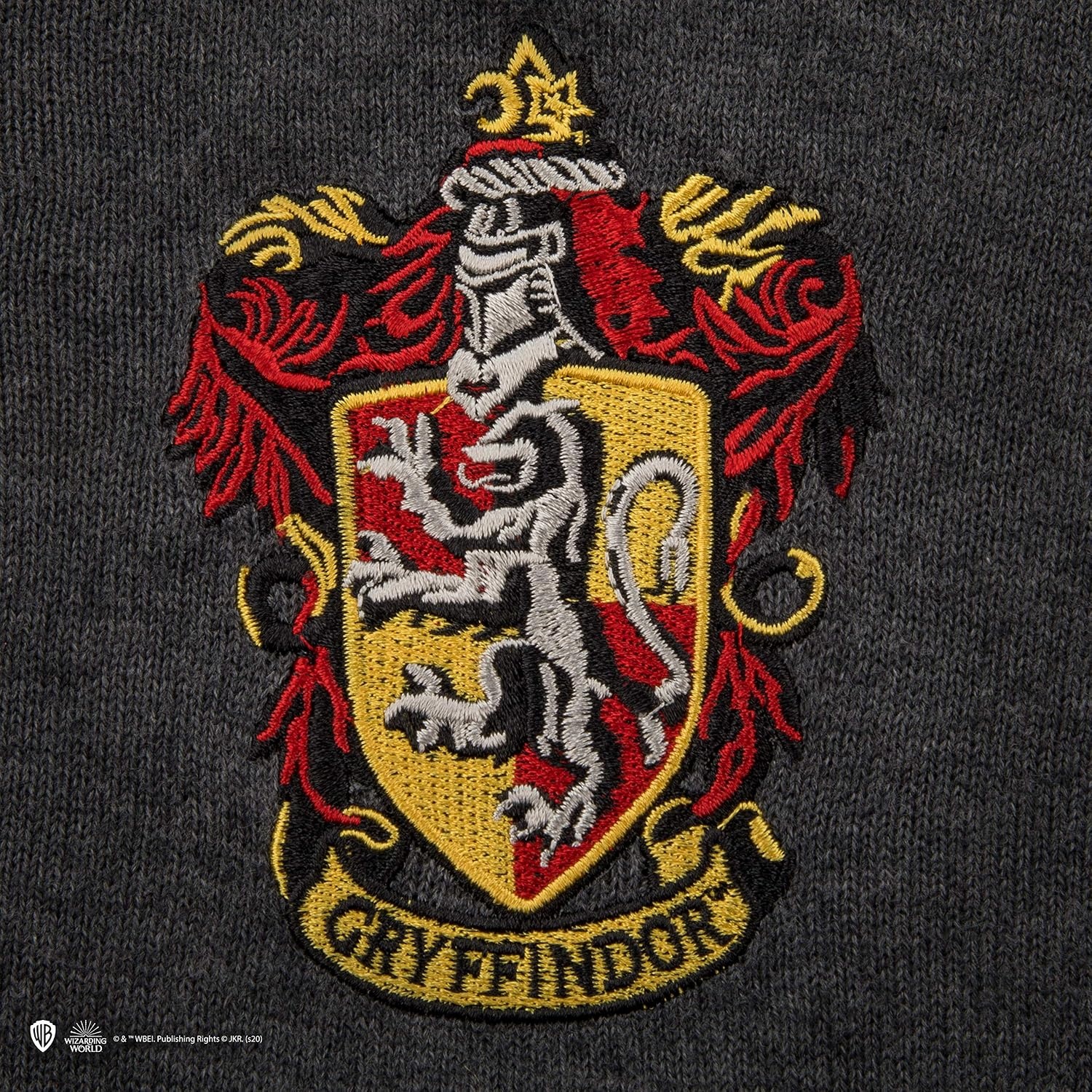 Cinereplicas - Harry Potter Hogwarts Kazak - V yaka Gri, Gryffindor/Hufflepuff/Slytherin/Ravenclaw- XS/S/M/L - Çocuk