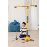 Dickie Toys - RC Titan Crane (150 cm) - Op afstand bestuurde speelgoedkraan met 360° rotatie en interactieve accessoires, speelkraan met afstandsbediening en licht voor kinderen vanaf 3 jaar, incl