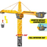 Dickie Toys - RC Titan Crane (150 cm) - Op afstand bestuurde speelgoedkraan met 360° rotatie en interactieve accessoires, speelkraan met afstandsbediening en licht voor kinderen vanaf 3 jaar, incl