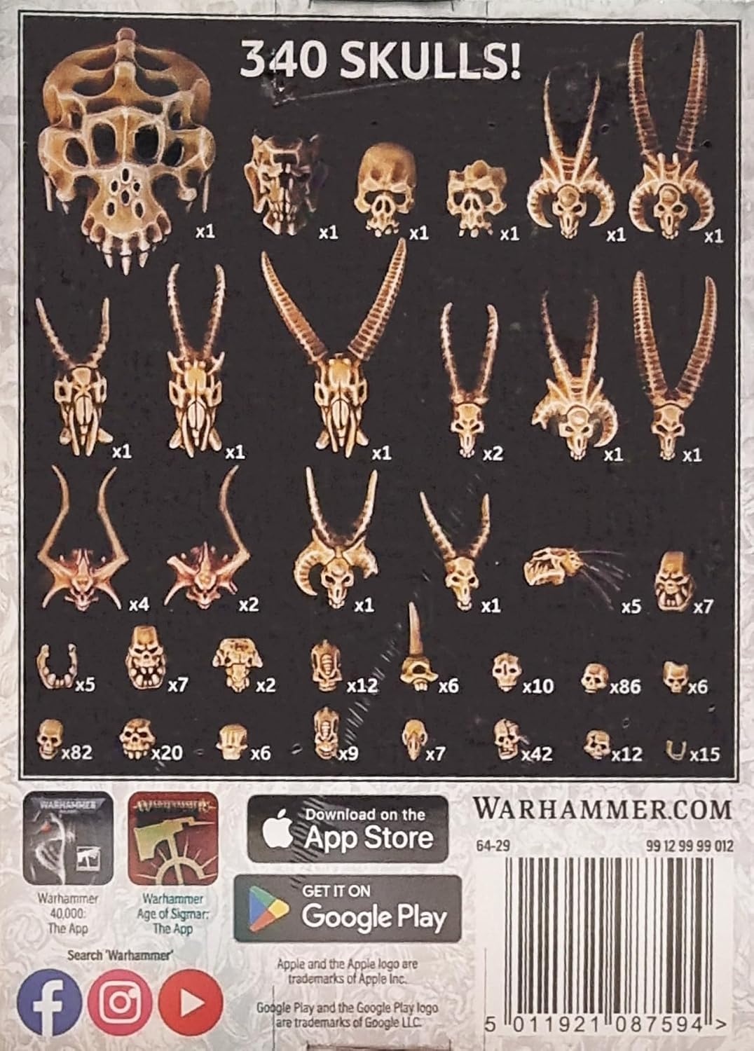 Games Workshop Citadel - Doos met schedels zwart