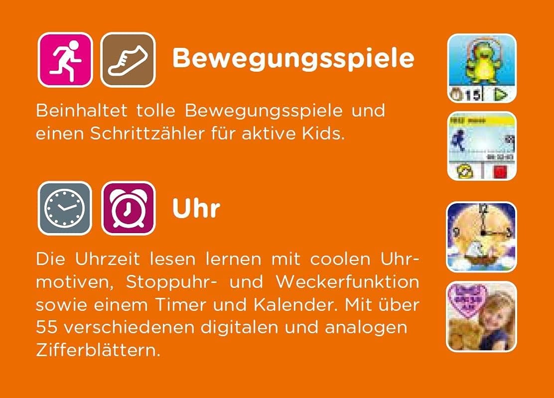 Vtech 80-193804 Kidizoom DX2 kindersmartwatch, paars, Duitse versie