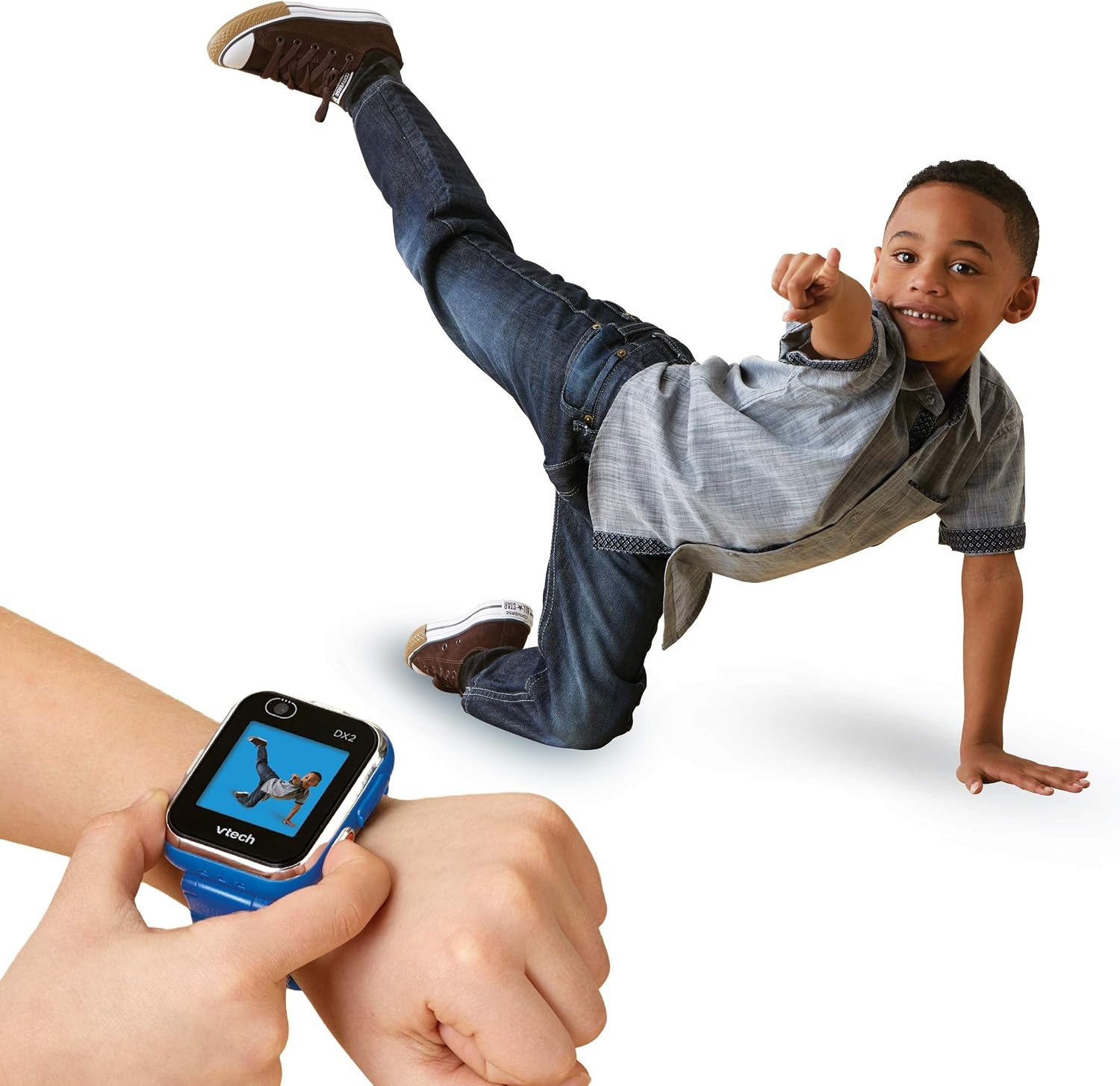 Vtech 80-193804 Kidizoom DX2 kindersmartwatch, paars, Duitse versie