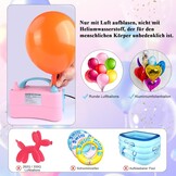 Deeplee Balloon Pump, Electric Balloon Air Pump Inflator Balloon Pump With Double Nozzle For Party, Birthday, Wedding And Festival Decoration