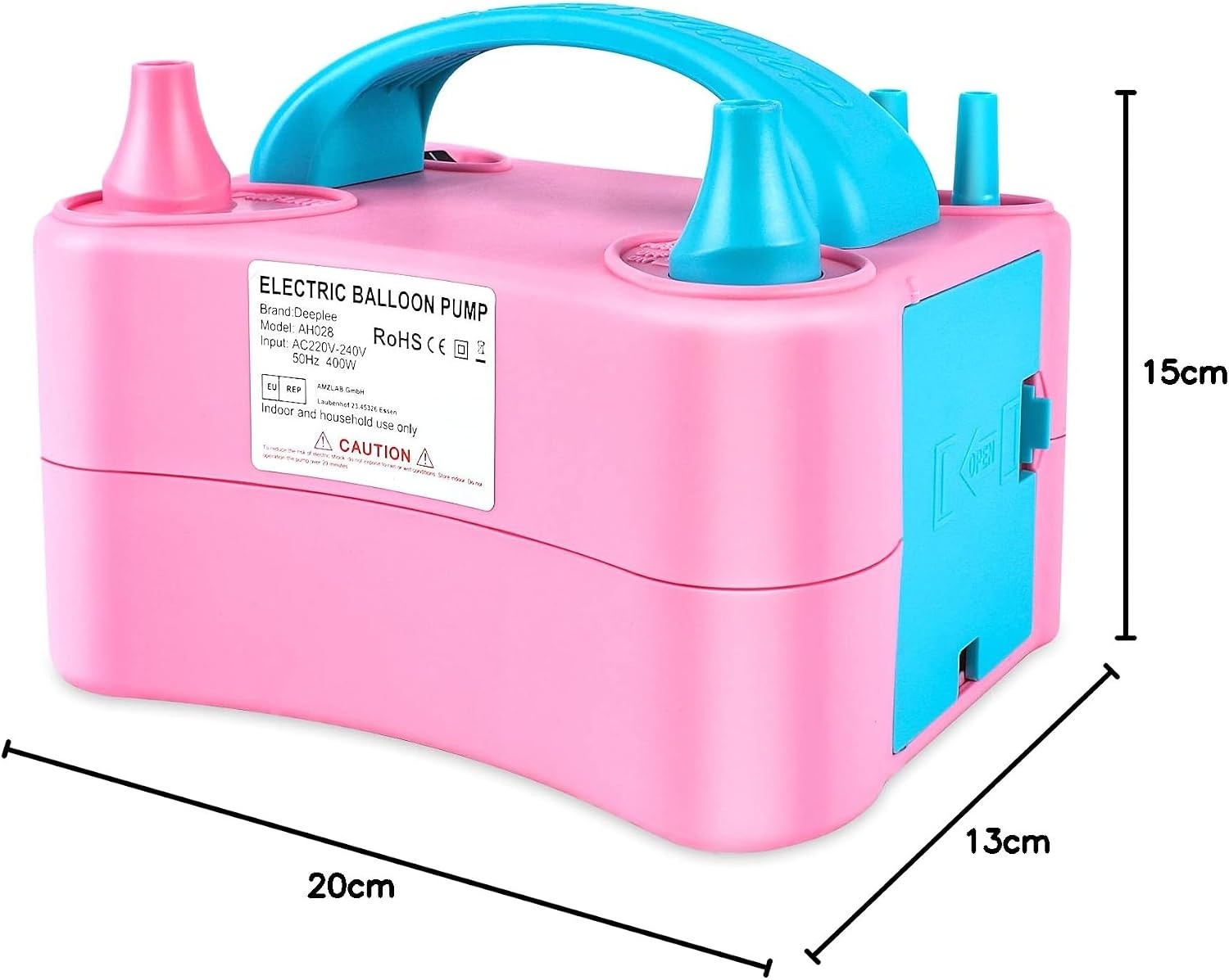 Deeplee Balloon Pump, Electric Balloon Air Pump Inflator Balloon Pump With Double Nozzle For Party, Birthday, Wedding And Festival Decoration