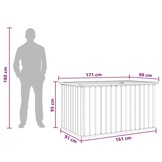 vidaXL Tuinbox 171x99x93 cm grijs