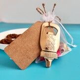 30 stuks flesopeners in flesvorm met transparante tas voor babyshower