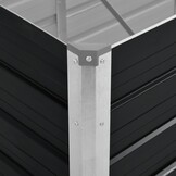vidaXL Plantenbak verhoogd 320x80x77 cm gegalvaniseerd staal antraciet