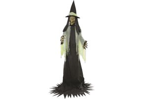 Animatronic Heksenfiguur Halloween 300cm Zwart/Wit | 47% Korting