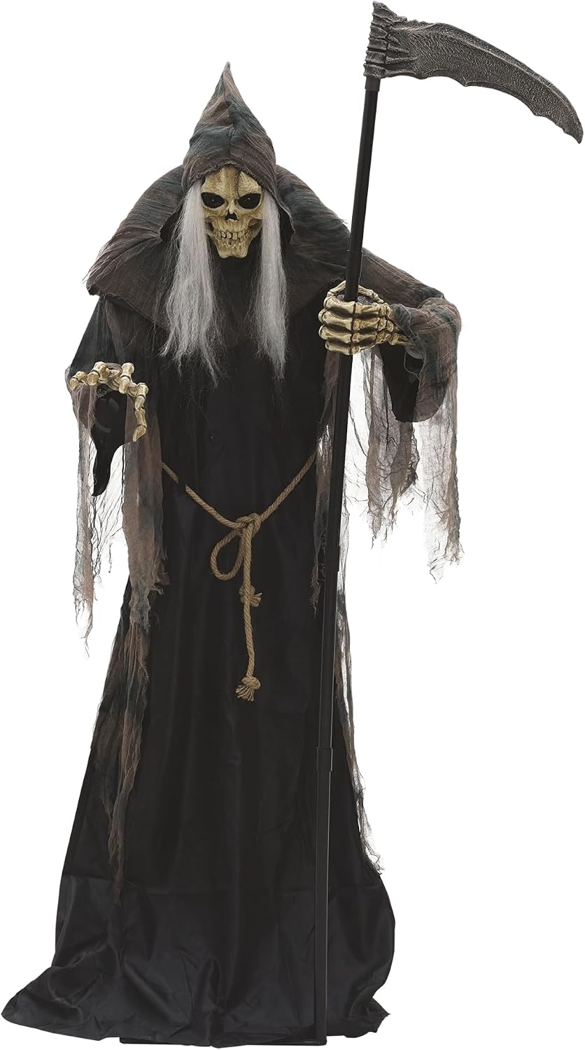 Animatronic Heksenfiguur XXL 300 cm - Halloween Decoratie - Zwart/Wit