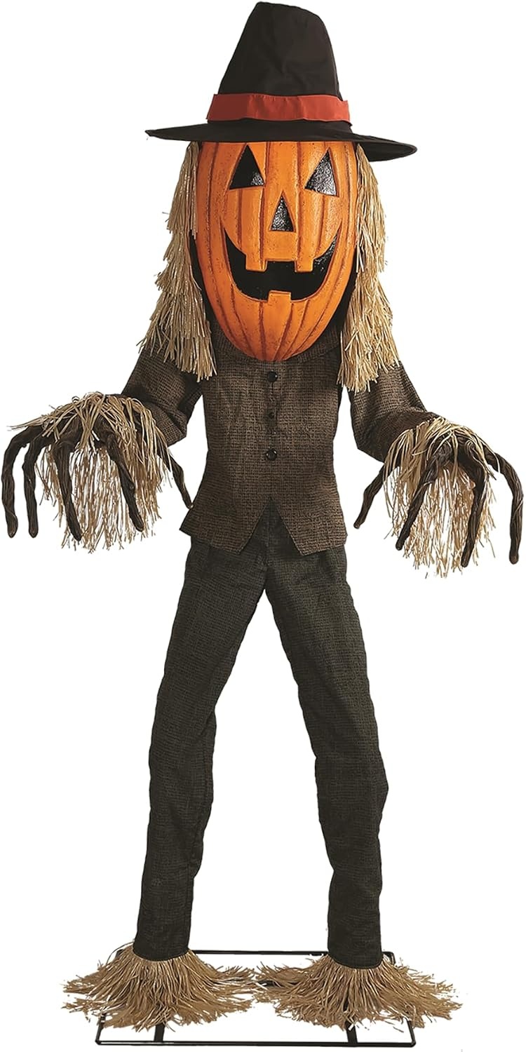 Animatronic Heksenfiguur XXL 300 cm - Halloween Decoratie - Zwart/Wit