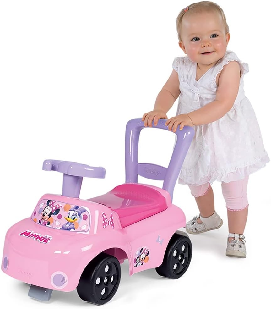 Smoby 720532 - Minnie Mouse, loopauto, loopfunctie, stuurwiel, voor kinderen vanaf 10 maanden