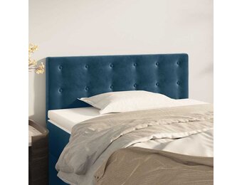 vidaXL Hoofdbord 100x5x78/88 cm fluweel donkerblauw