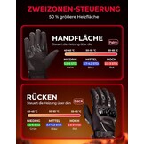 Verwarmbare handschoenen voor motorrijden en skiën | Elektrisch, touchscreen, slijtvast met koolstofvezel schaal