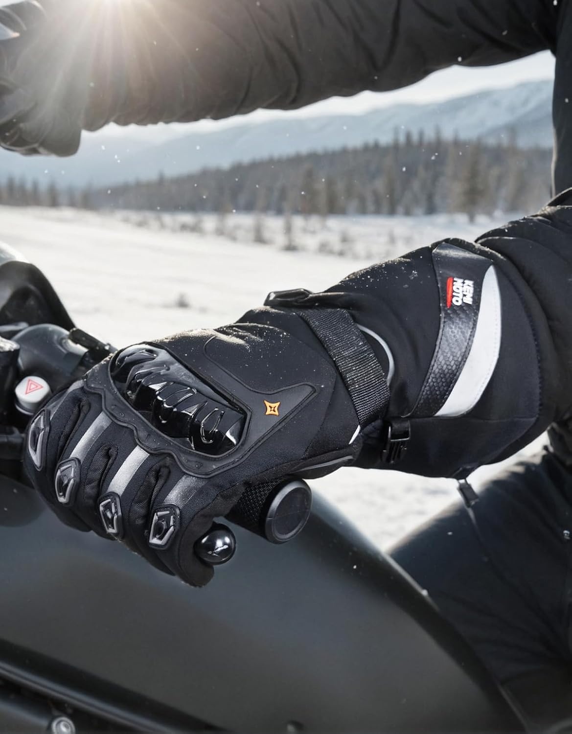Verwarmbare handschoenen voor motorrijden en skiën | Elektrisch, touchscreen, slijtvast met koolstofvezel schaal