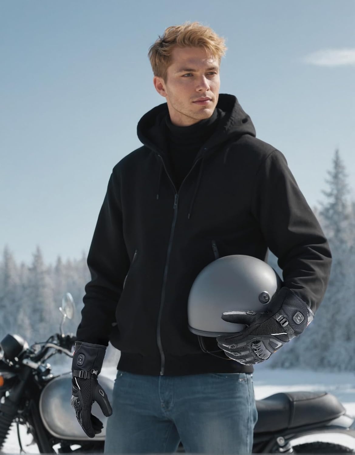 Verwarmbare handschoenen voor motorrijden en skiën | Elektrisch, touchscreen, slijtvast met koolstofvezel schaal