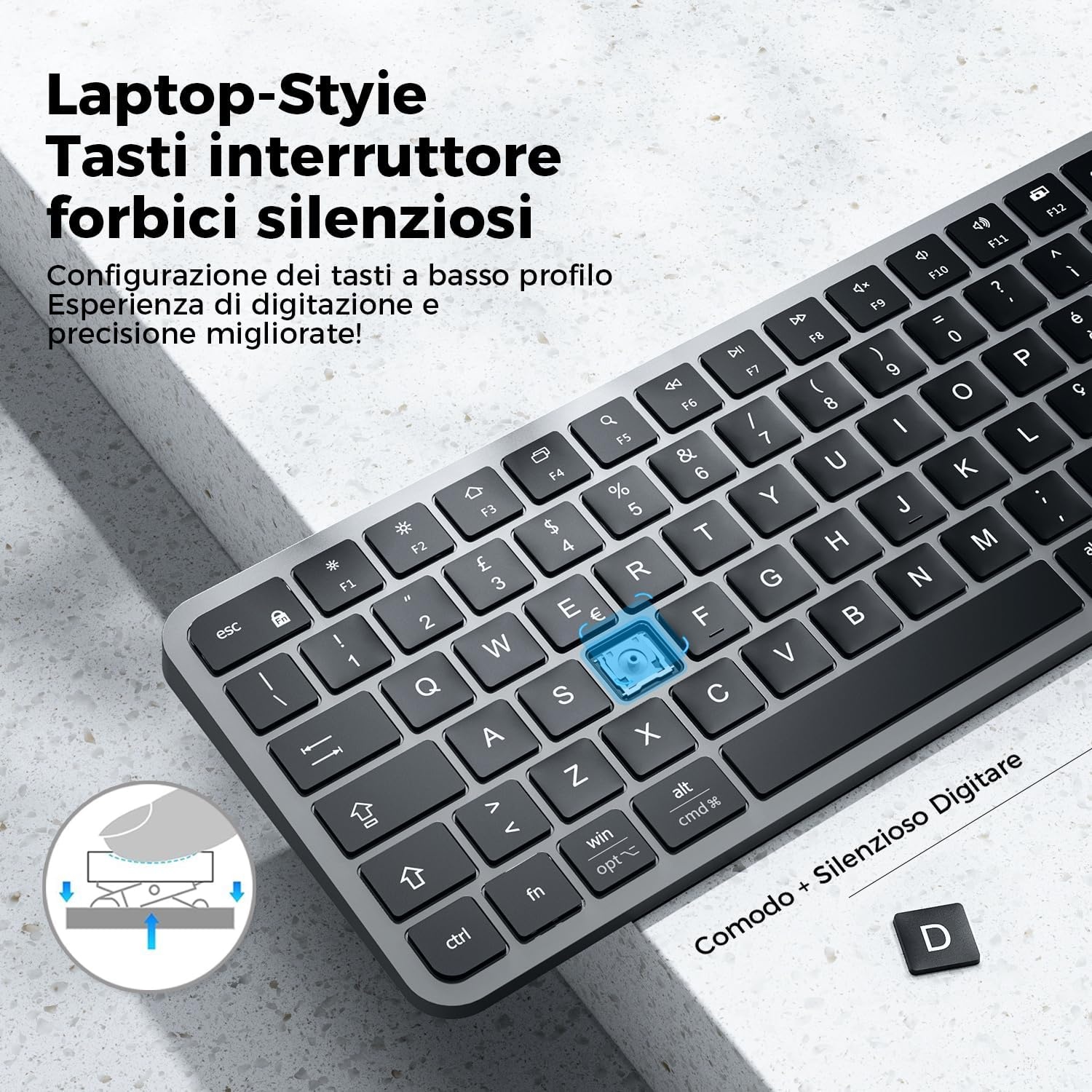 Stil Draadloos Bluetooth Toetsenbord - 78% Korting